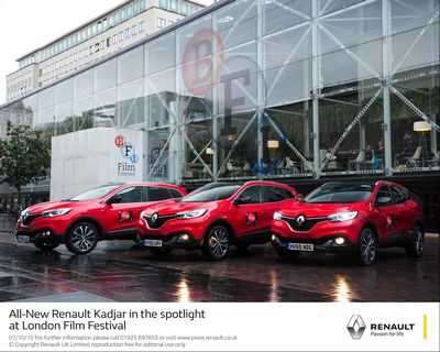 Новый Renault Kadjar в центре внимания на фестивале BFI London FIlm Festival